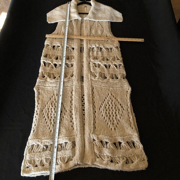 Rare Free People Snowmad Maxi Vest Sz S - Picture 4 of 9